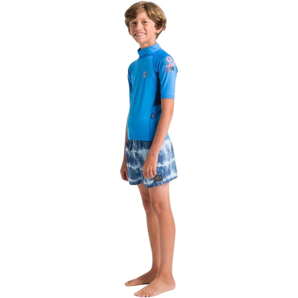 2026 C-Skins Junior NuWave X Kortærmet Lycravest C-NLYSSJ - Cyan / Slate / Multi